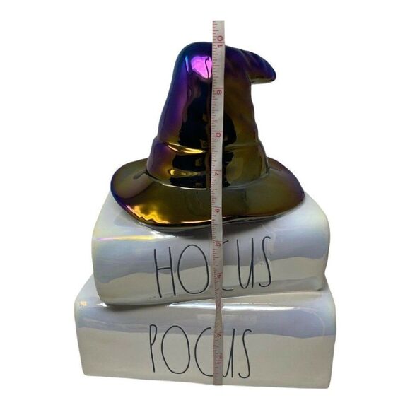 Rae Dunn HOCUS POCUS Halloween Witch Hat Iridescent Black Book Trick Treat Gift - Picture 6 of 8